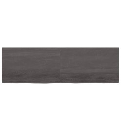 Étagère murale gris foncé 160x50x6 cm bois chêne massif traité