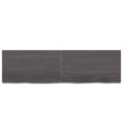 Dessus de bureau gris foncé 140x40x6 cm bois chêne traité