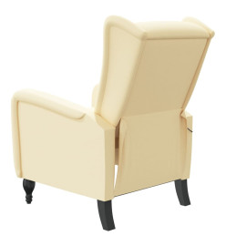 Fauteuil de massage inclinable crème velours