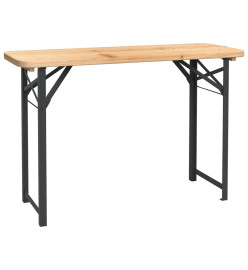 Ensemble de tables à bière pliantes 3 pcs bois massif de sapin