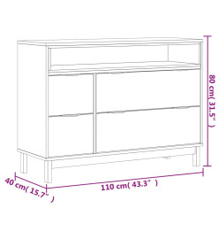 Commode FLAM 110x40x80 cm bois de pin massif