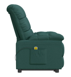 Fauteuil de massage Vert foncé Tissu