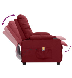 Fauteuil de massage Rouge bordeaux Tissu