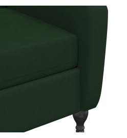 Fauteuil de massage inclinable vert foncé velours