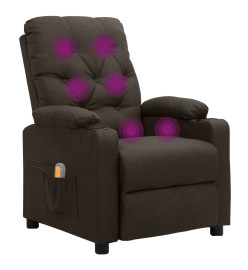 Fauteuil de massage Marron foncé Tissu