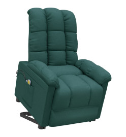 Fauteuil de massage Vert foncé Tissu