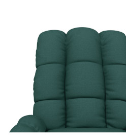 Fauteuil de massage Vert foncé Tissu