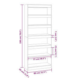 Bibliothèque/Séparateur de pièce noir bois d'ingénierie