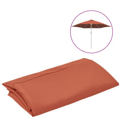 Tissu de remplacement de parasol d'extérieur Terre cuite 300 cm