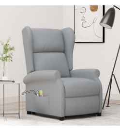 Fauteuil de massage inclinable Gris clair Tissu