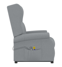 Fauteuil de massage inclinable Gris clair Tissu