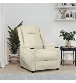 Fauteuil inclinable Blanc crème Similicuir