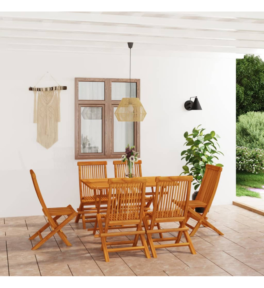 Salon de jardin 7 pcs Bois de teck massif Salon de jardin 7 pcs Bois de teck massif