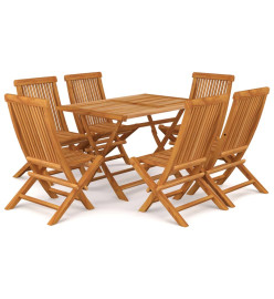 Salon de jardin 7 pcs Bois de teck massif