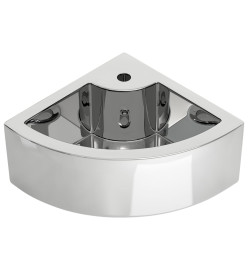 Lavabo avec trop-plein 45x32x12,5 cm Céramique Argenté