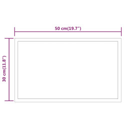 Miroir de salle de bain à LED 50x30 cm