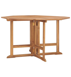 Ensemble à dîner d'extérieur pliable 5 pcs Bois solide de teck