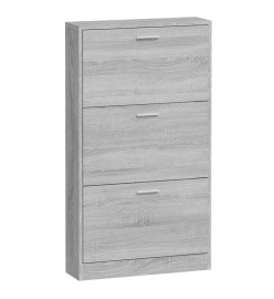 Armoire à chaussures Sonoma gris 59x17x108 cm Bois d'ingénierie