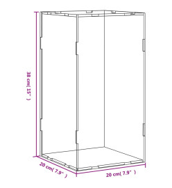 Boîte d'affichage transparente 20x20x38 cm acrylique