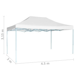 Tente de réception pliable 3x4,5 m Blanc