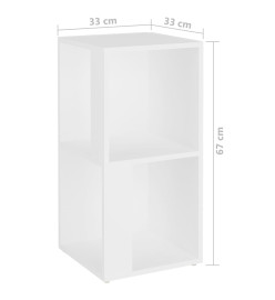 Armoire d'angle Blanc 33x33x67 cm Aggloméré