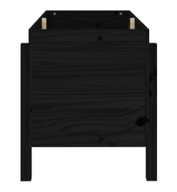 Lit surélevé de jardin noir 101x50x57 cm bois de pin massif