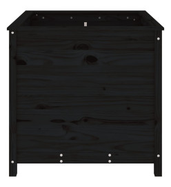 Jardinière noir 82,5x82,5x78 cm bois massif de pin