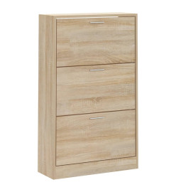 Armoire à chaussures Chêne sonoma 63x24x103cm Bois d'ingénierie