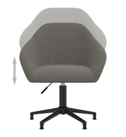 Chaise pivotante de bureau Gris foncé Velours