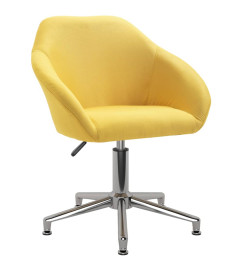 Chaise pivotante de bureau Jaune Tissu