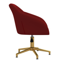 Chaise pivotante de salle à manger Rouge bordeaux Velours