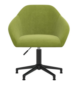 Chaise pivotante de bureau Vert clair Velours