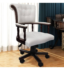 Chaise de bureau pivotante Blanc