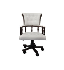 Chaise de bureau pivotante Blanc