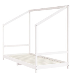 Cadre de lit pour enfants blanc 90x190 cm bois de pin massif