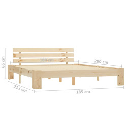 Cadre de lit Bois de pin massif 180 x 200 cm