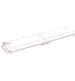 Dessus de table bois chêne massif traité bordure assortie