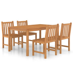 Ensemble de salle à manger de jardin 5 pcs Bois de teck solide