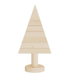 Arbres de Noël en bois pour décoration 2 pcs 30 cm pin massif