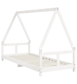 Cadre de lit pour enfants blanc 80x200 cm bois de pin massif