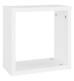 Étagères cube murales 2 pcs Blanc 30x15x30 cm