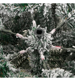 Sapin de Noël artificiel à charnières avec neige floquée 180 cm