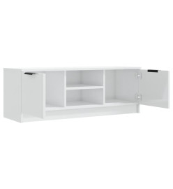 Meuble TV Blanc brillant 102x35x36,5 cm Bois d'ingénierie