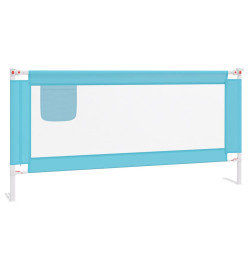 Barrière de sécurité de lit d'enfant Bleu 190x25 cm Tissu