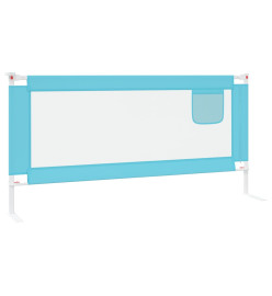 Barrière de sécurité de lit d'enfant Bleu 190x25 cm Tissu