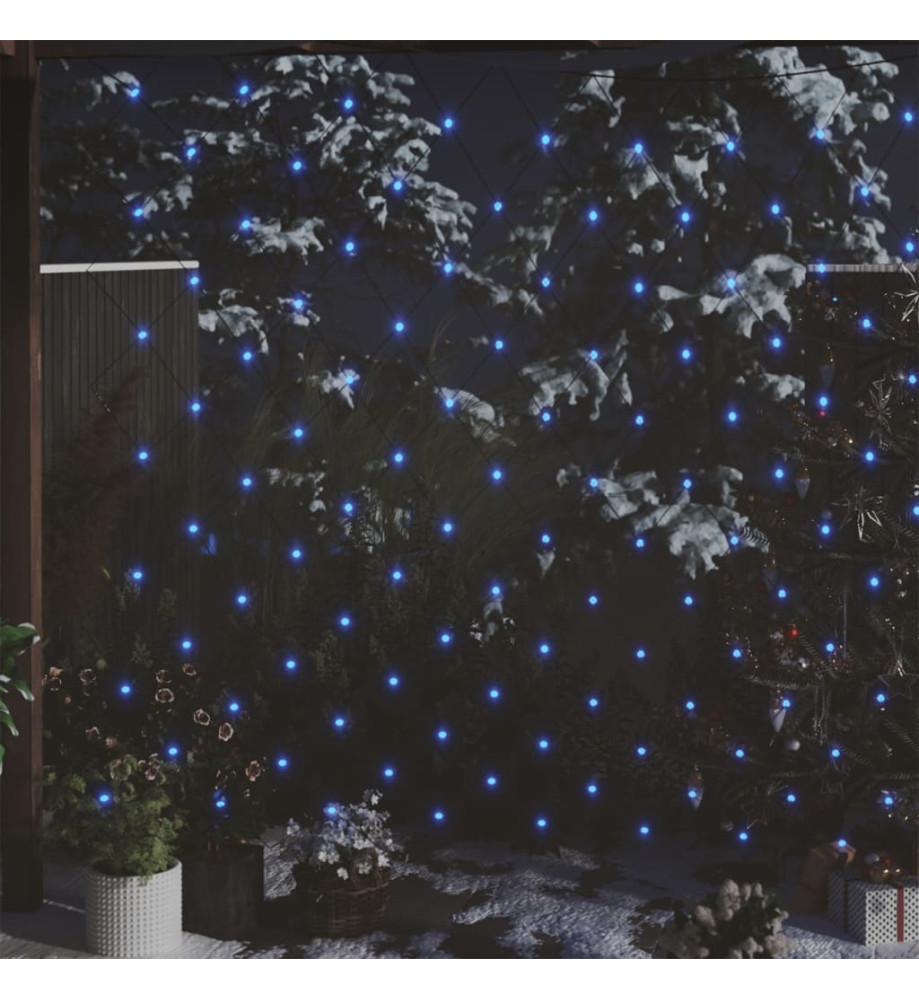 Filet lumineux bleu de Noël 4x4 m 544 LED Intérieur/extérieur