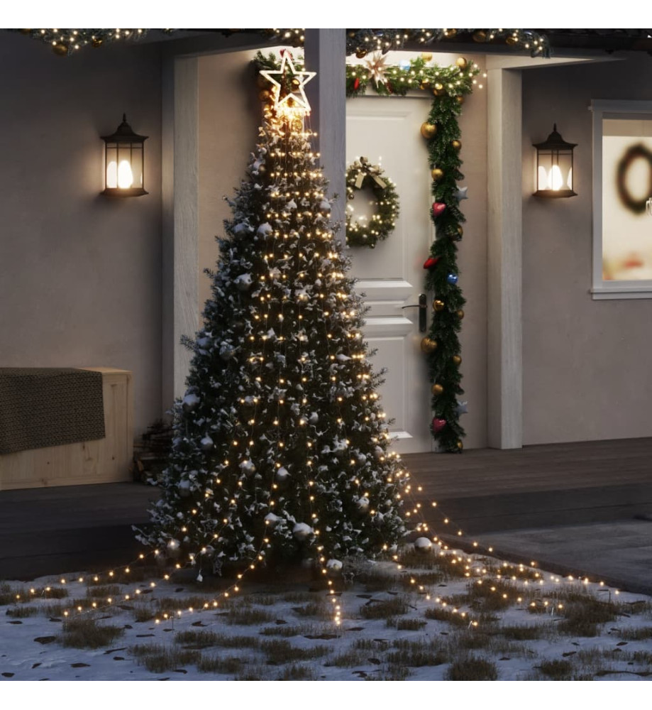 Guirlande de sapin de Noël 320 LED blanc chaud 375 cm