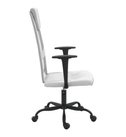 Chaise de bureau blanc tissu en maille et similicuir