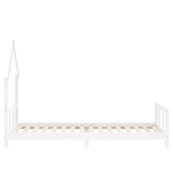 Cadre de lit pour enfants blanc 90x200 cm bois de pin massif