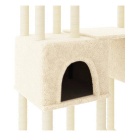 Arbre à chat avec griffoirs en sisal Crème 199 cm